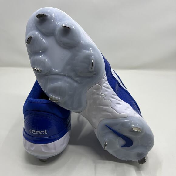 Nike Alpha Huarache Elite 4 Metal Baseball Cleats White Deep Blue Mens Size 13.5 main image 5